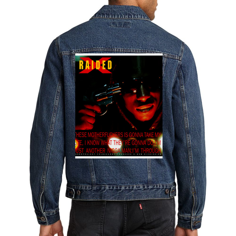 X Raided Classic Poster Gift Blue Men Denim Jacket by gremowakeri | Artistshot