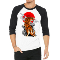 Japanese Tiger 3/4 Sleeve Shirt | Artistshot