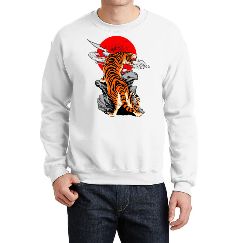 Japanese Tiger Crewneck Sweatshirt | Artistshot