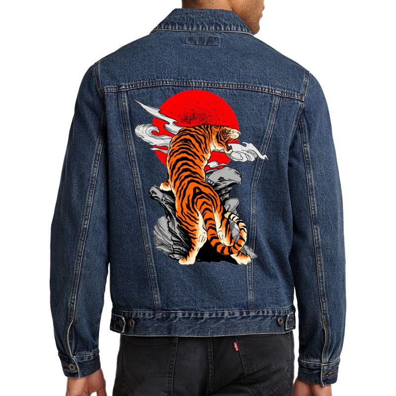 Japanese Tiger Men Denim Jacket | Artistshot