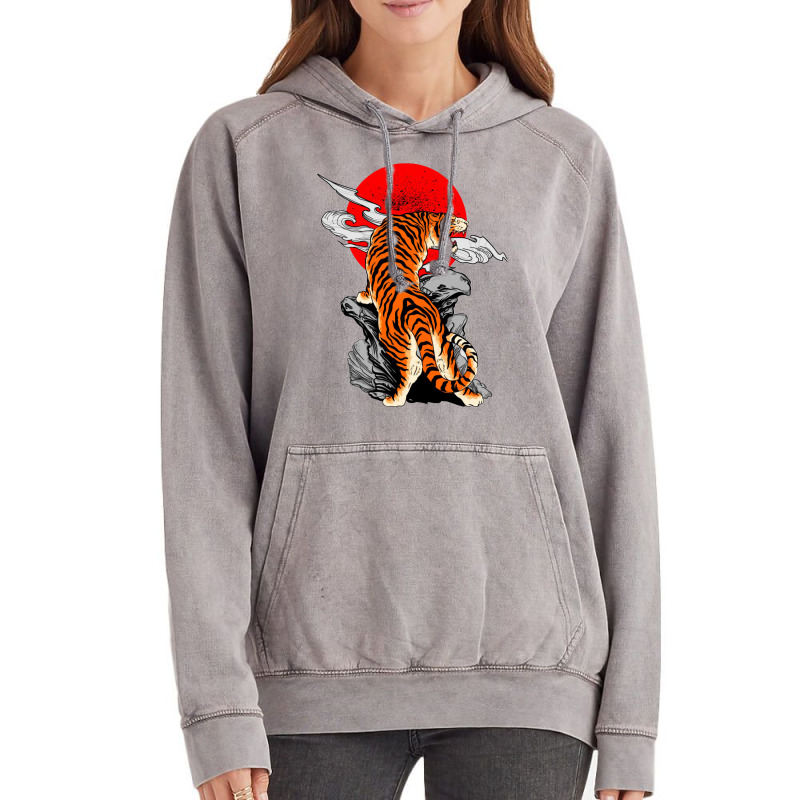 Japanese Tiger Vintage Hoodie | Artistshot