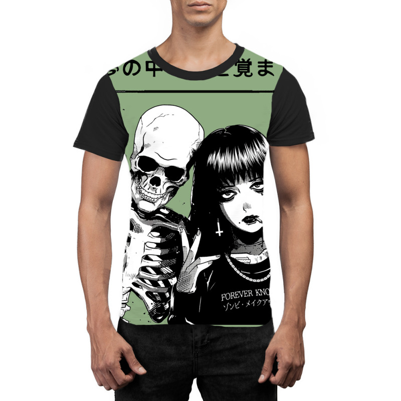 Japanese Vaporwave Spooky Love Graphic T-shirt | Artistshot