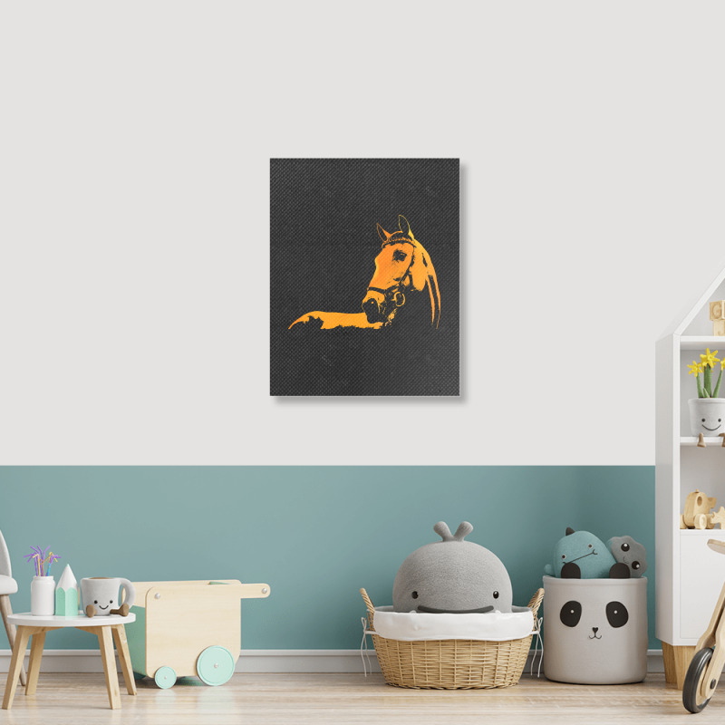 Trending Horse Silhouette Horse Illustration Colorful Portrait Canvas Print | Artistshot