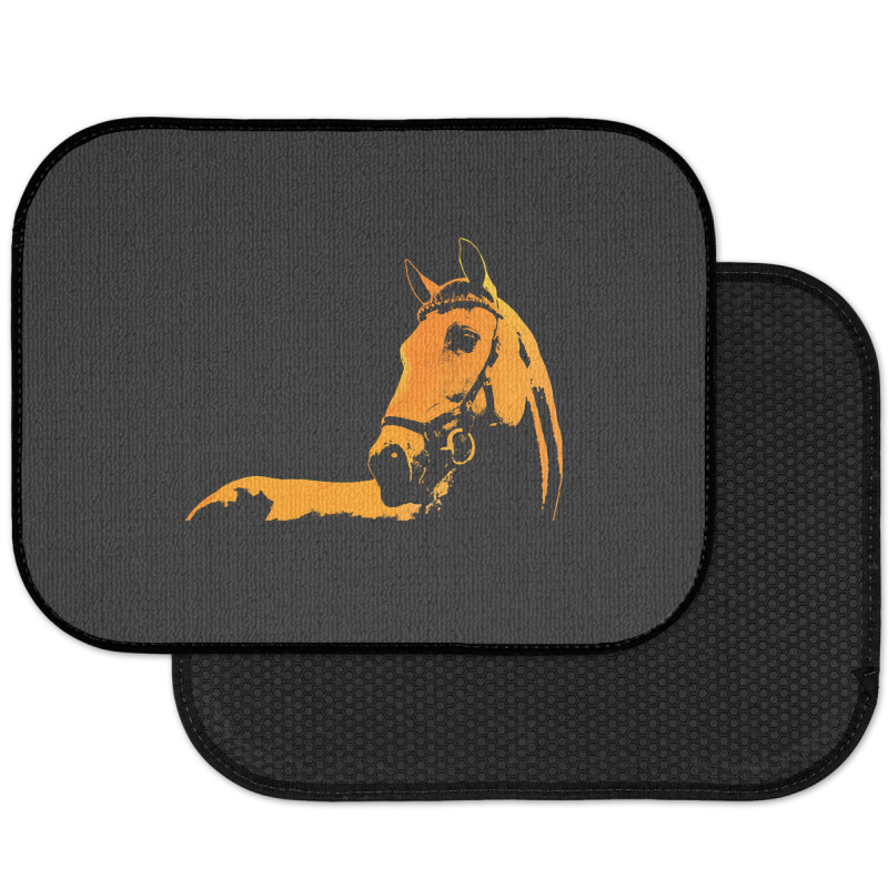 Trending Horse Silhouette Horse Illustration Colorful Rear Car Mat | Artistshot