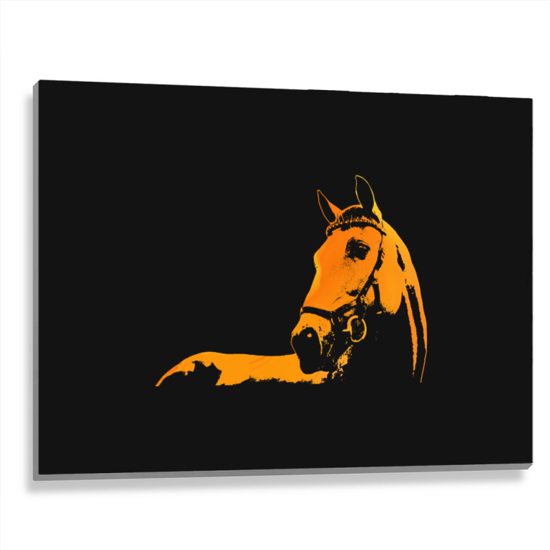 Trending Horse Silhouette Horse Illustration Colorful Metal Print Horizontal | Artistshot