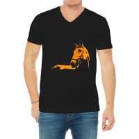 Trending Horse Silhouette Horse Illustration Colorful V-neck Tee | Artistshot