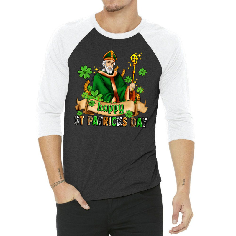 Happy St Patricks Day With St Patricks 3/4 Sleeve Shirt | Artistshot
