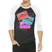 Japanese Version The Cute Set Of Retro Mixtapes (80s 3/4 Sleeve Shirt | Artistshot