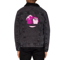 Pink Unisex Sherpa-lined Denim Jacket | Artistshot