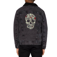 Skull Funny Unisex Sherpa-lined Denim Jacket | Artistshot