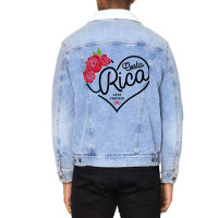 Costa Rica Love Forever Unisex Sherpa-lined Denim Jacket | Artistshot