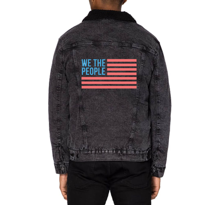 We The People Unisex Sherpa-Lined Denim Jacket by Ramez emad | Artistshot