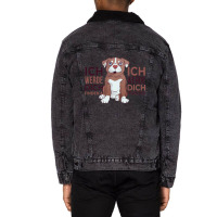 Dog Love Unisex Sherpa-lined Denim Jacket | Artistshot