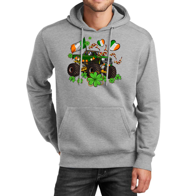 Monster Truck With Shamrocks Unisex Hoodie | Artistshot