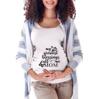 My Greatest Blessings Call Me Mom Maternity Scoop Neck T-shirt | Artistshot