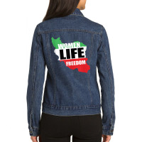 Women Life Freedom Support Women Rights Mahsa Free Iran Tank Top Ladies Denim Jacket | Artistshot