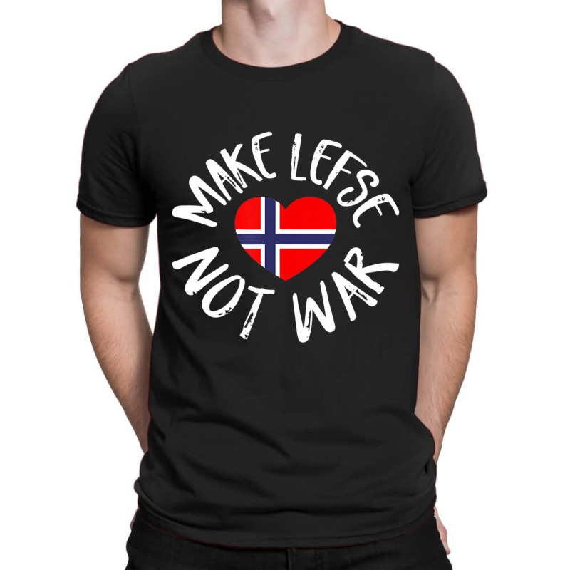 Trending Lefse Norwegian Flag Heart Make Lefse Not War T-shirt | Artistshot