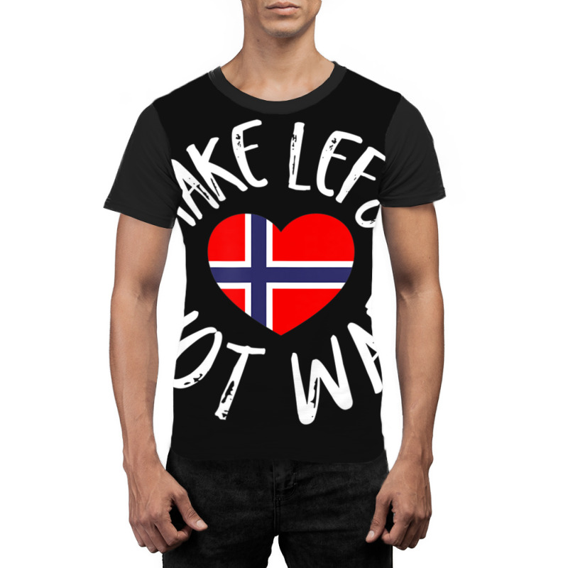 Trending Lefse Norwegian Flag Heart Make Lefse Not War Graphic T-shirt | Artistshot