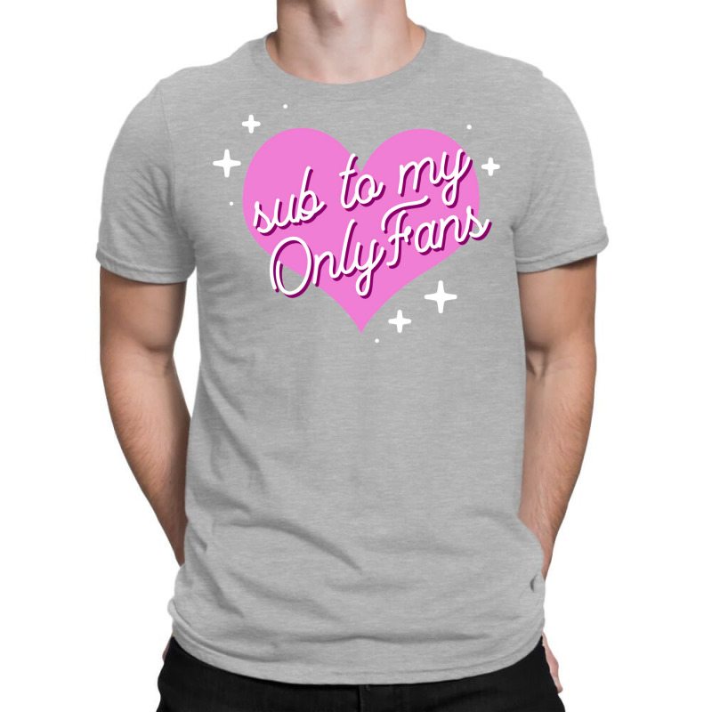 Onlyfans Subscribe E Girl Pink Heart Pastel Aesthetic T-Shirt by wenzinhaisebo | Artistshot