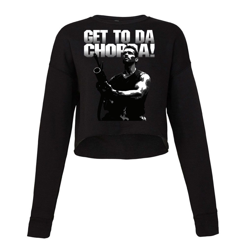 Arnold Man Schwarzenegger Da Choppa Classic   Girl Cropped Sweater by kasdonhaughnh | Artistshot