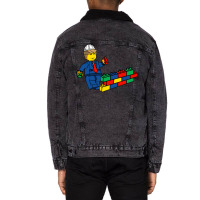 Build The Wall Funny President Unisex Sherpa-lined Denim Jacket | Artistshot