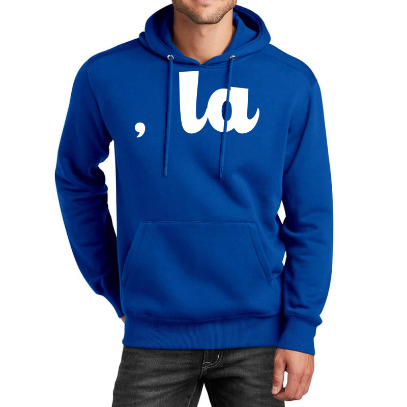 Comma La   Blue Unisex Hoodie by keehanquakera | Artistshot