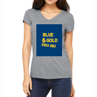 Blue And Gold Game Day Group  For High School Football Graphic Women's V-neck T-shirt | Artistshot