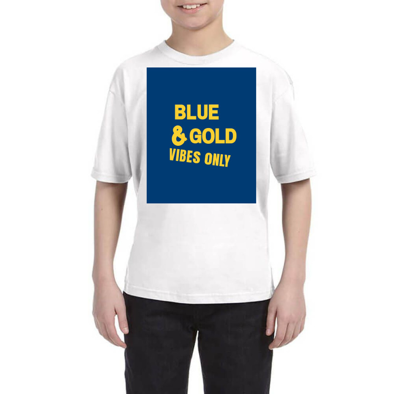 Blue And Gold Game Day Group  For High School Football Graphic Youth Tee | Artistshot