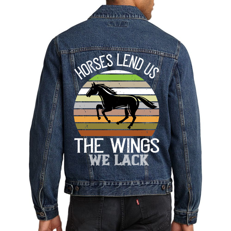 Trending Horses Lend Us The Wings We Lack Men Denim Jacket | Artistshot