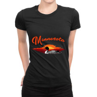 Hot Trend Love Minnesota Loon Sunset On Lake Ladies Fitted T-shirt | Artistshot