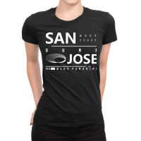 San Jose Blue Paradise City Ladies Fitted T-shirt | Artistshot