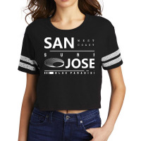 San Jose Blue Paradise City Scorecard Crop Tee | Artistshot