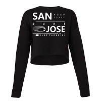 San Jose Blue Paradise City Cropped Sweater | Artistshot