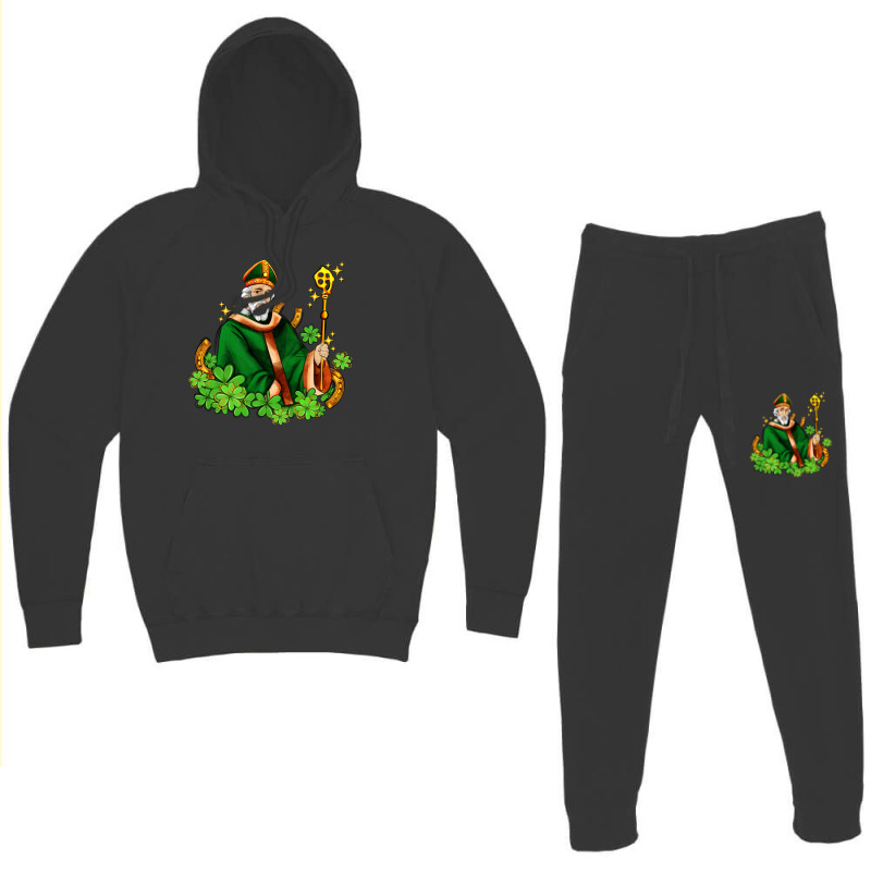 St Patricks And Horseshoes With Shamrocks Hoodie & Jogger Set | Artistshot