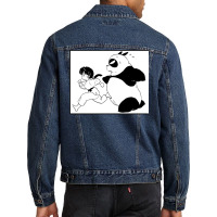 Ranma And Genma Panda   Ranma 12 Collection Men Denim Jacket | Artistshot