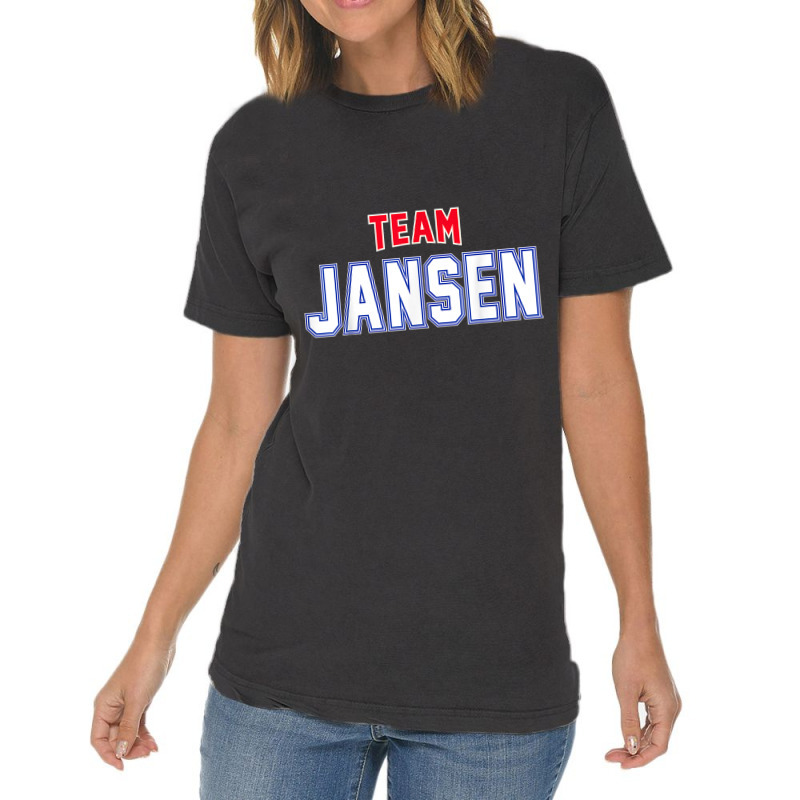 Team Jansen Surname Proud Family Last Name T Shirt Vintage T-shirt | Artistshot