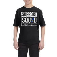 Support Squad Type 1 Diabetes Awareness Ribbon Youth Tee | Artistshot