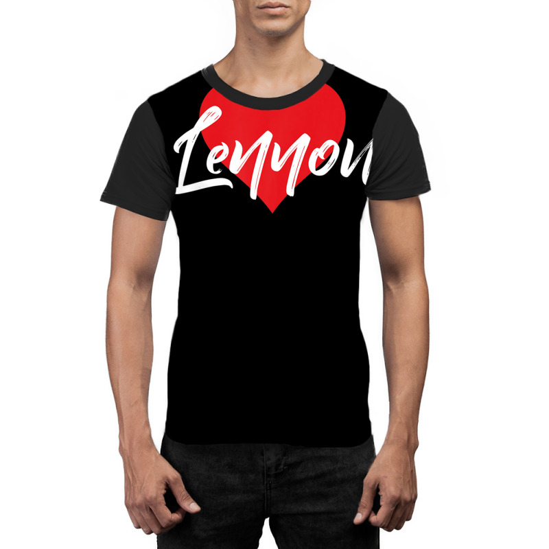 I Love Lennon First Name Tshirt I Heart Named Graphic T-shirt by qwacireolonr | Artistshot