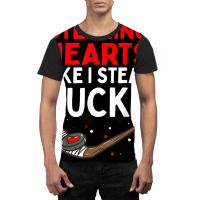 Stealing Heart Like I Steal Pucks Valentines Day Hockey Cute T Shirt Graphic T-shirt | Artistshot