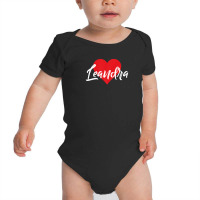 I Love Leandra First Name Tshirt I Heart Named Baby Bodysuit | Artistshot