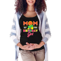 Womens Mom Of The Birthday Girl Twotti Fruity Theme Mommy Party T Shir Maternity Scoop Neck T-shirt | Artistshot