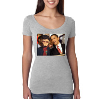 Gendo Ikari And Barrack Obama   Hipster Women's Triblend Scoop T-shirt | Artistshot