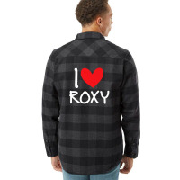 I Love Roxy Name Personalized Girl Woman Bff Friend Heart Flannel Shirt | Artistshot