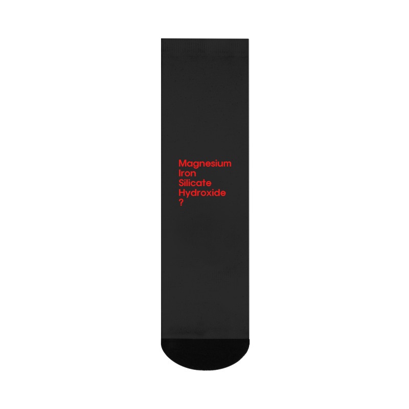 Magnesium Iron Silicate Hydroxide In Red Crew Socks | Artistshot