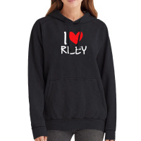 I Love Riley Name Personalized Girl Woman Bff Friend Heart Vintage Hoodie | Artistshot