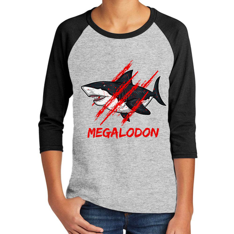 Limited Edition Megalodon Giant Shark Fossil Of The Ocean Dinosaurs Youth 3/4 Sleeve by Crews Micki | Artistshot