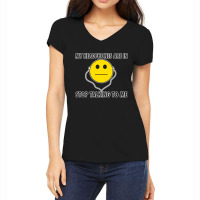 My Headphones Are In Women's V-neck T-shirt | Artistshot