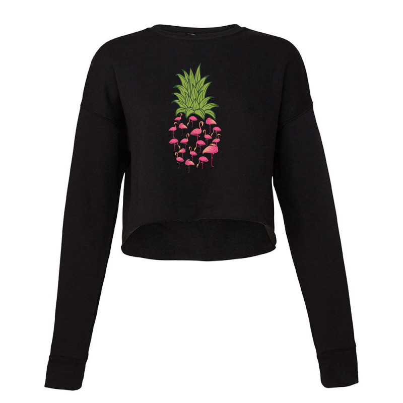 Pineapple Flamingo Cropped Sweater by autlu2024 | Artistshot