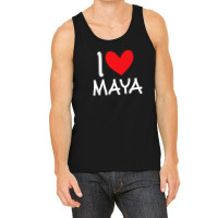 I Love Maya Name Personalized Girl Woman Bff Friend Heart Tank Top | Artistshot