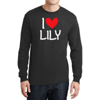 I Love Lily Name Personalized Girl Woman Bff Friend Heart Long Sleeve Shirts | Artistshot